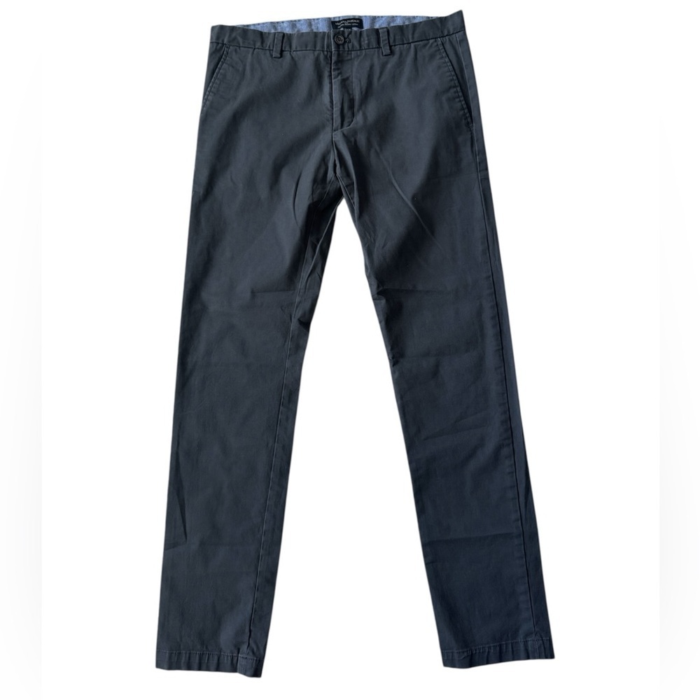 Mens Banana Republic Skinny Slim fit Fulton Chino Pants - Gray - Size 35 x 36